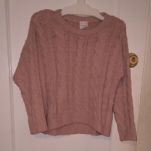 Abercrombie Kids | Blush Cable Knit Sweater